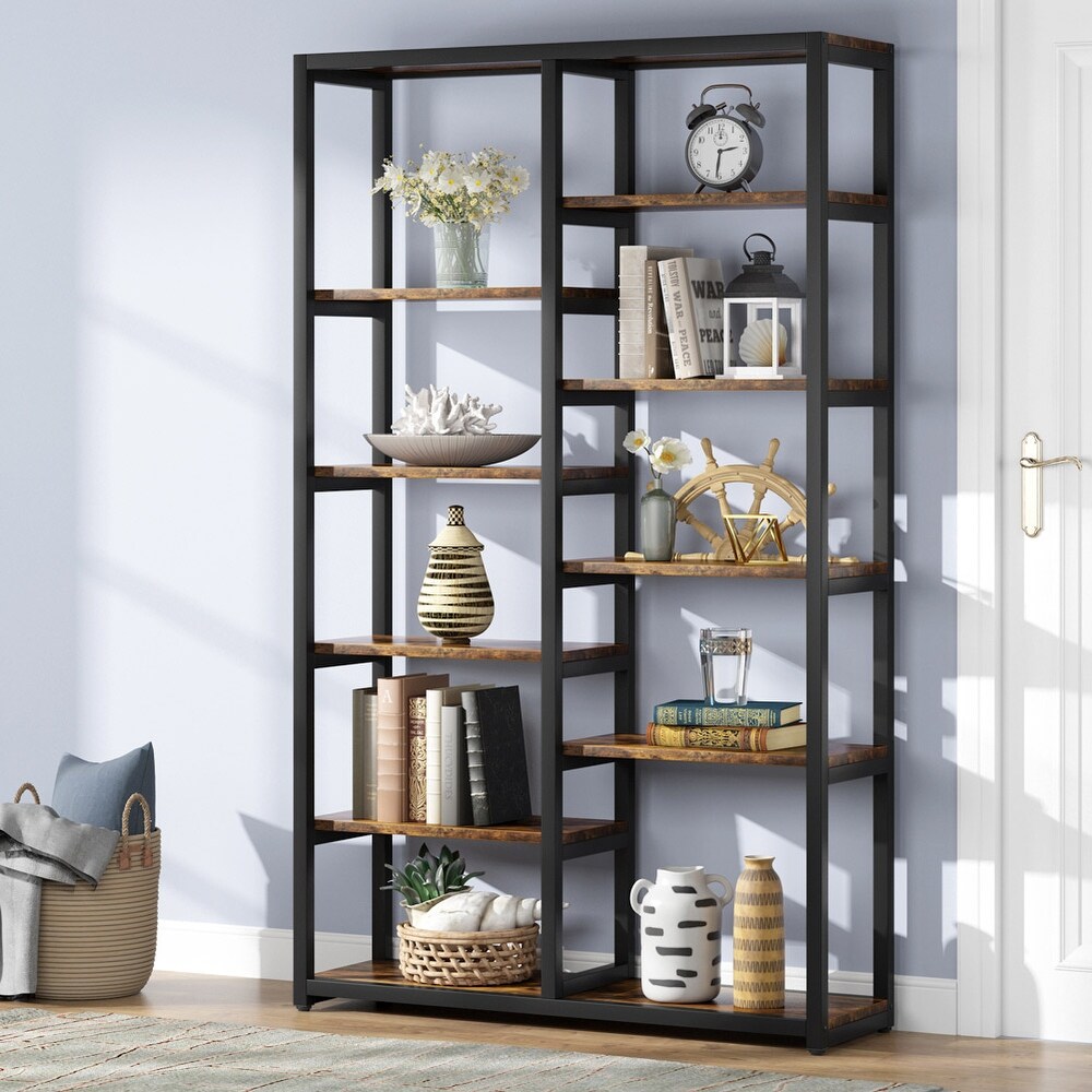 70 inch Bookshelf 10 shelf Open Bookcase   70.86'' H x 39.37'' W x 11.8''L