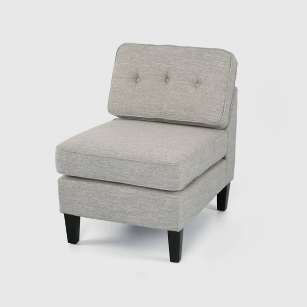 Doolittle Modern Slipper Chair Light Gray Christopher Knight Home