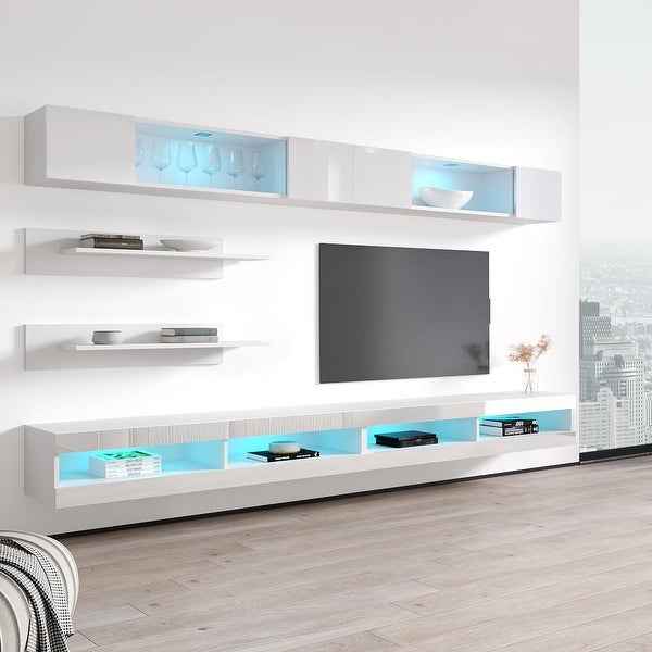 Fly I3 34TV Wall Mounted Floating Modern Entertainment Center