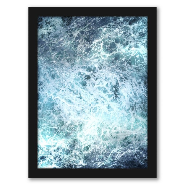 Americanflat Coastal Water Top View By Tanya Shumkina Black Frame Wall Art