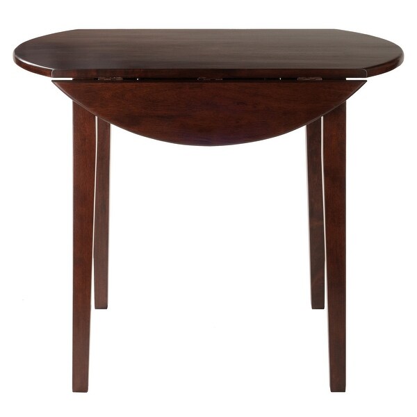 Wood Clayton Round Drop Leaf Dining Table