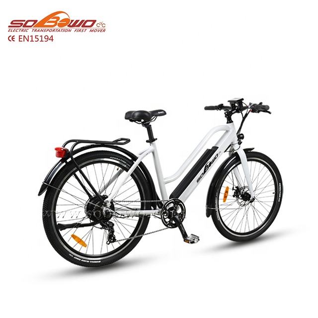 SOBOWO ebike Torque sensor pedal assist city e bike alu electric cycle for women lady 36V 250W 10.4Ah factory directly sale