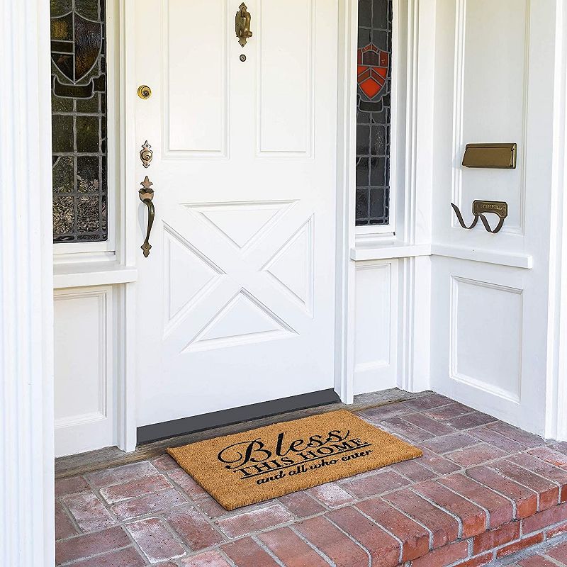 Coco Coir Bless This Home and All Who Enter Door Mat for Front Entrance (17 x 30 In)