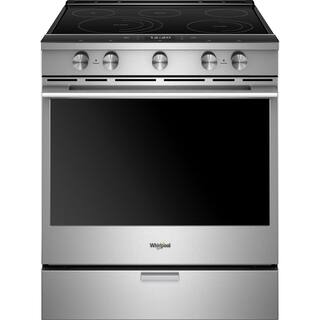 Whirlpool 6.4 cu. ft. Smart Slide-in Electric Range with Scan-to-Cook Technology and Air Fry With Connection in Stainless Steel WEEA25H0HZ