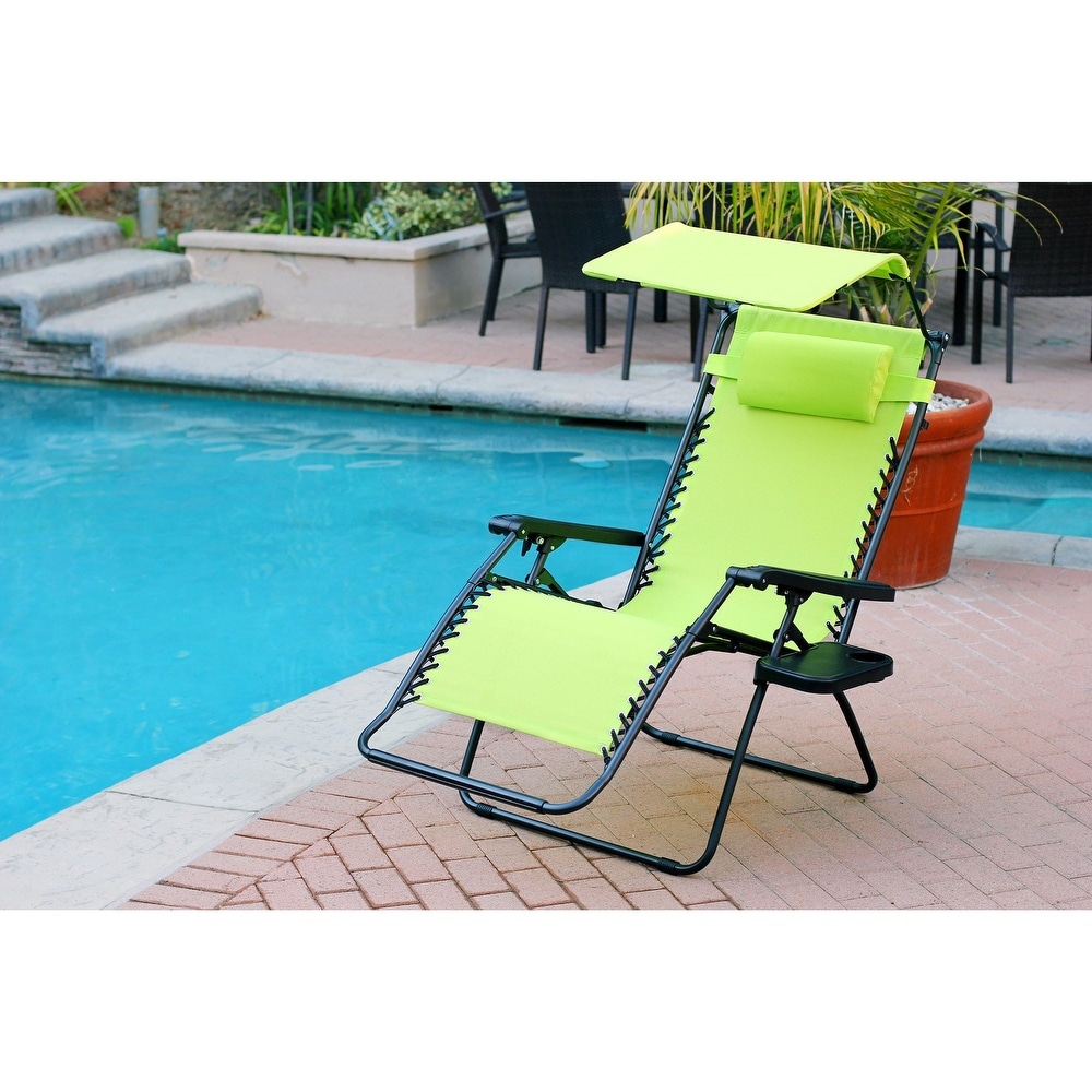 Garden City Oversized Zero Gravity Chair with Sunshade and Drink Tray by Havenside Home