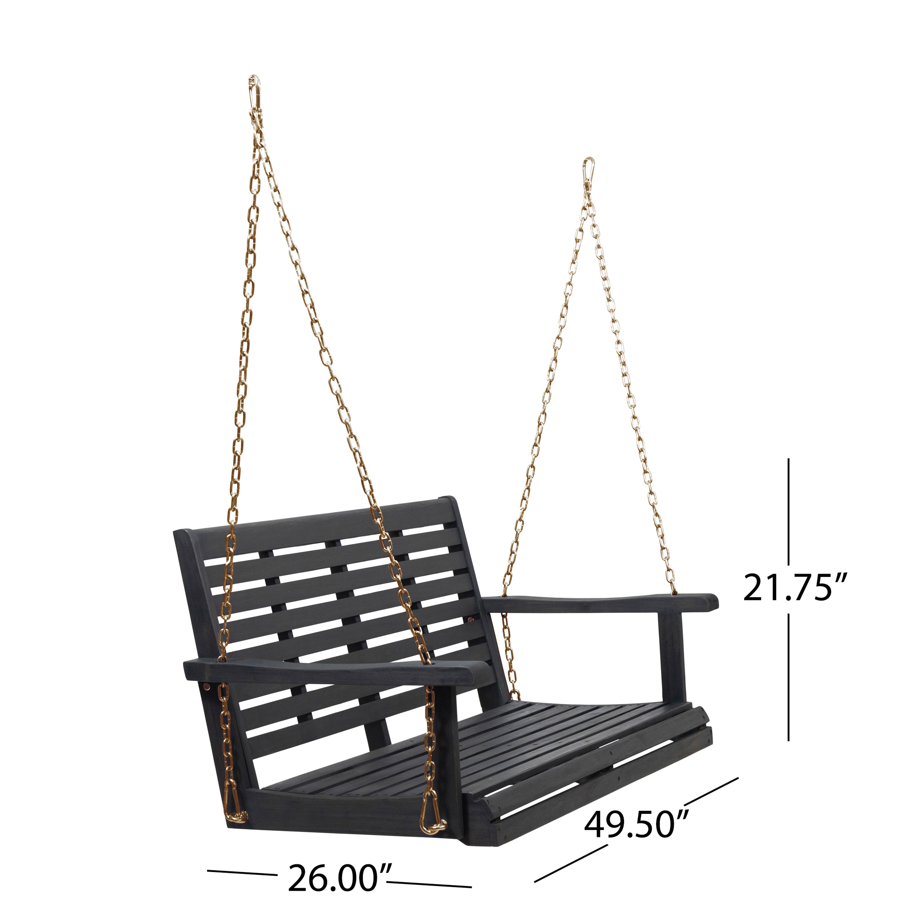 Viola Outdoor Aacia Wood Porch Swing