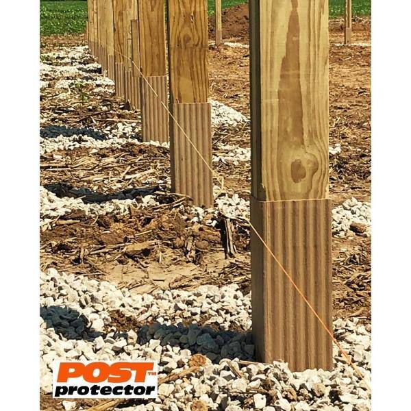 Post Protector 6 in. x 6 in. x 30 in. In-Ground Fence Post Decay Protection 6630