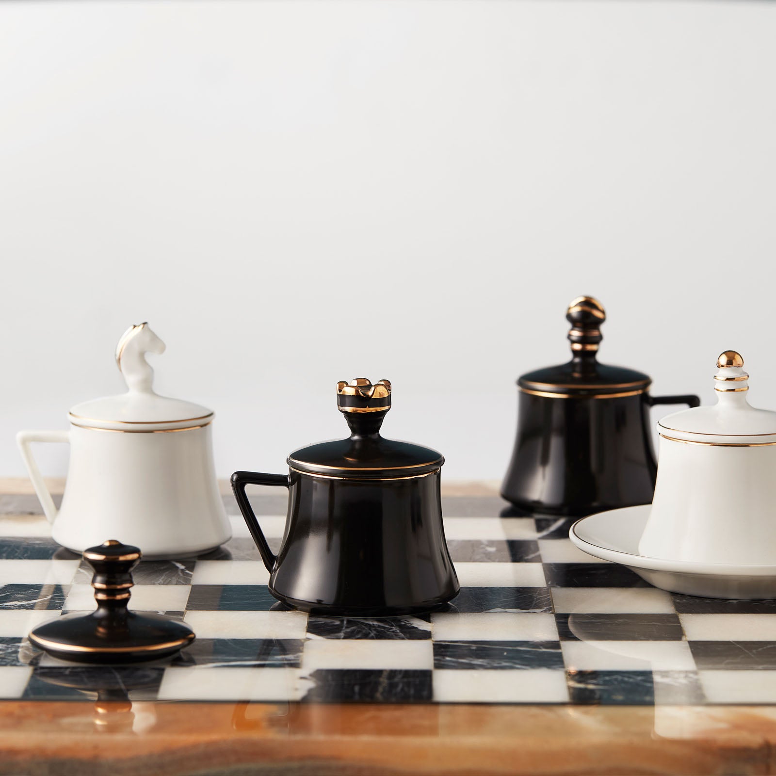 Karaca Chess Set Of 6 Coffee Cups 153.03.06.1507