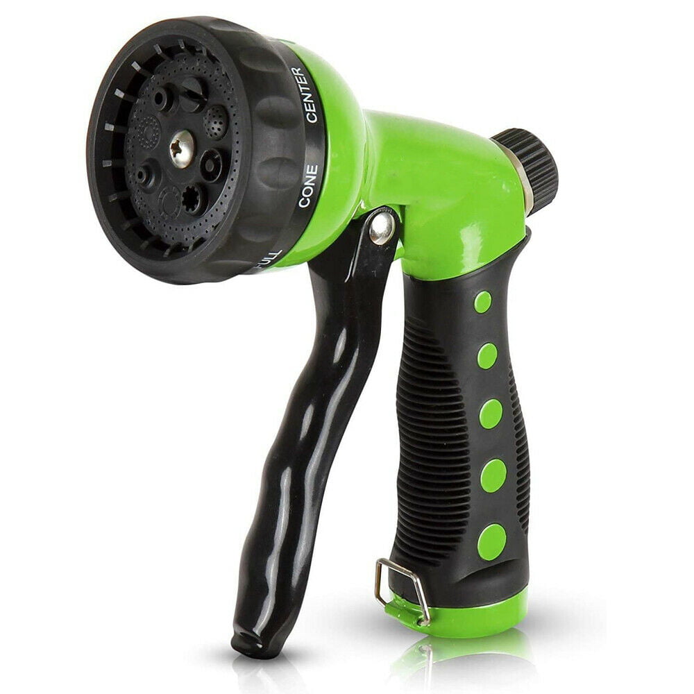 Lawnite Garden Heavy-Duty Nozzle， Comfort-Grip 8 Different Spray Patterns for Watering Lawns， Washing Cars and Pets