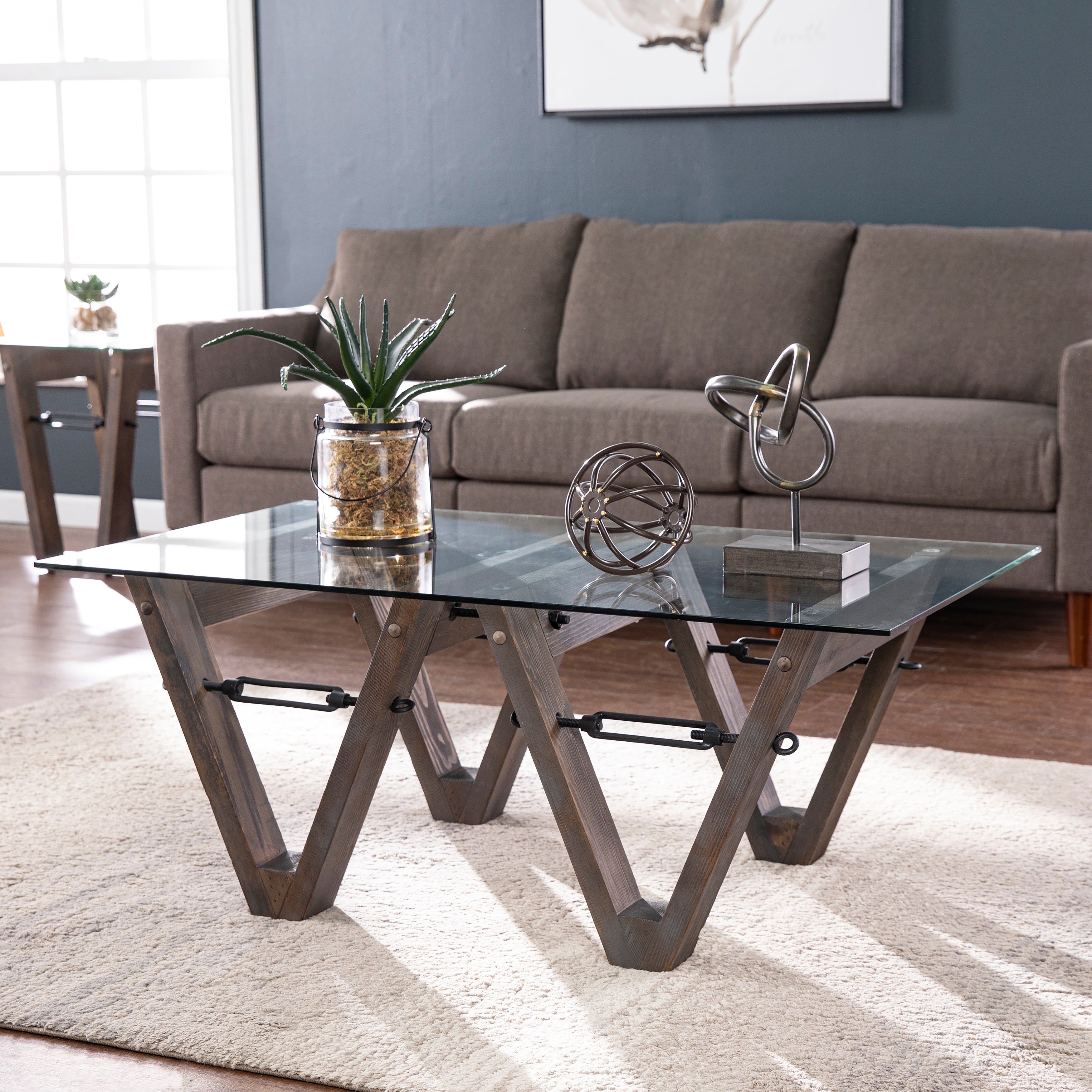 SEI Furniture Garanger Reclaimed Wood Coffee Table