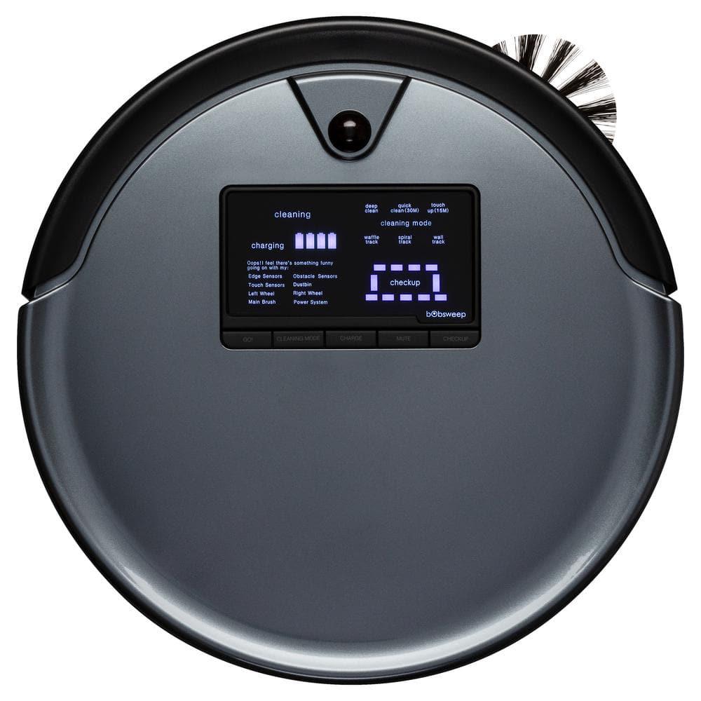 bObsweep PetHair Plus Robotic Vacuum Cleaner and Mop with Docking Station MultiSurface Cleaning in Charcoal