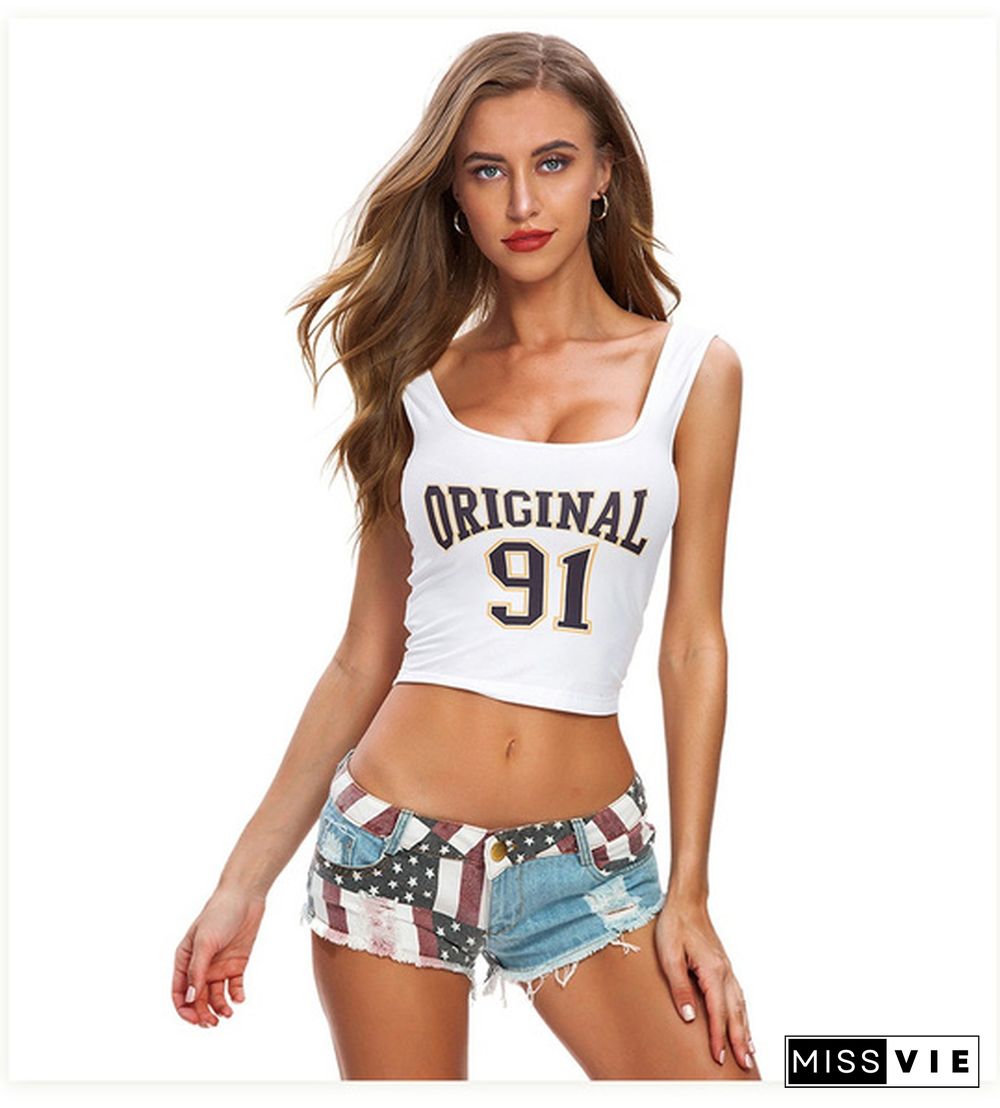 Fashion USA American Flag Print Sexy Summer Women Denim Short Shorts US Flag Casual Shorts Jeans