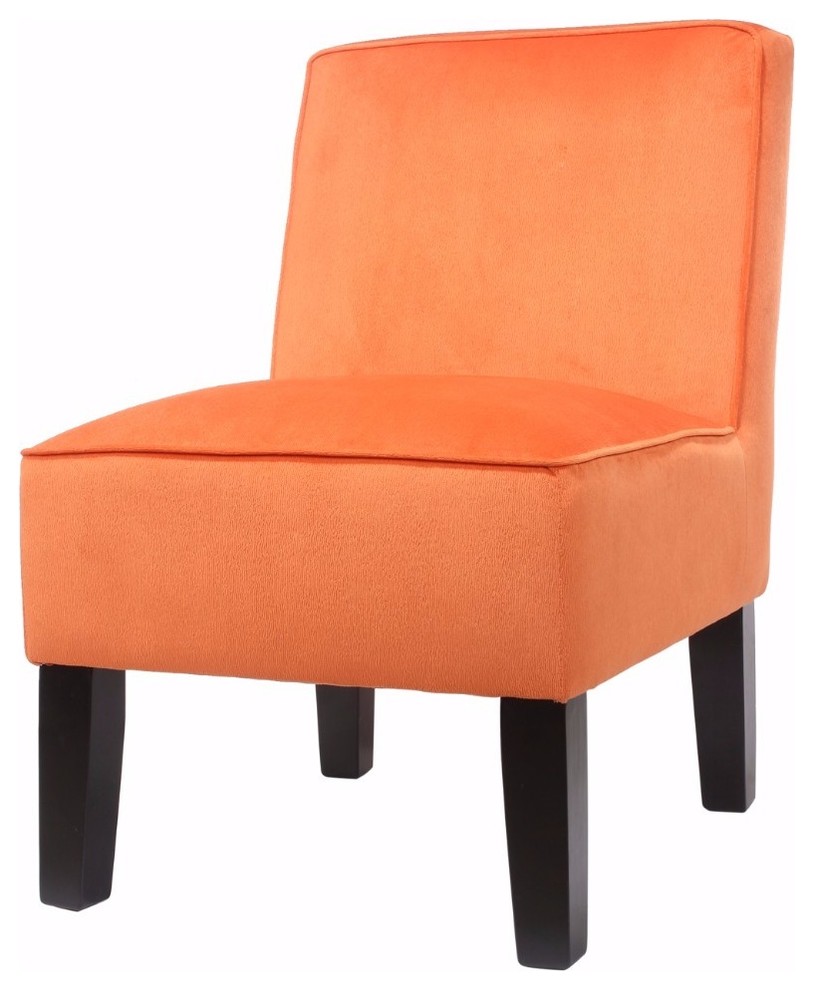 Benzara BM149568 Truly Classy Accent Chair Orange   Contemporary   Armchairs And Accent Chairs   by Benzara  Woodland Imprts  The Urban Port  Houzz