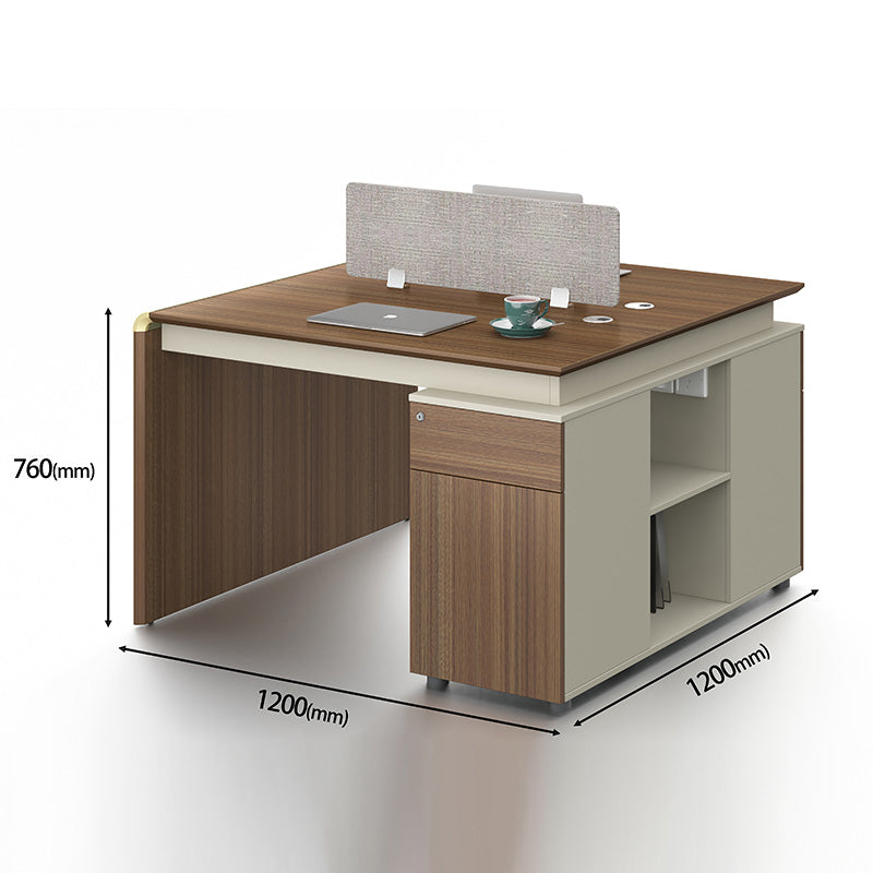 ANDERSON 2 People Back to Back Workstation 1.2M - Australian Gold Oak