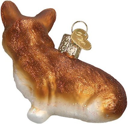 Old World Christmas Pembroke Welsh Corgi Glass Tree Ornament