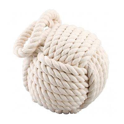 Nautical Weighted Cream Rope Ball Doorstop