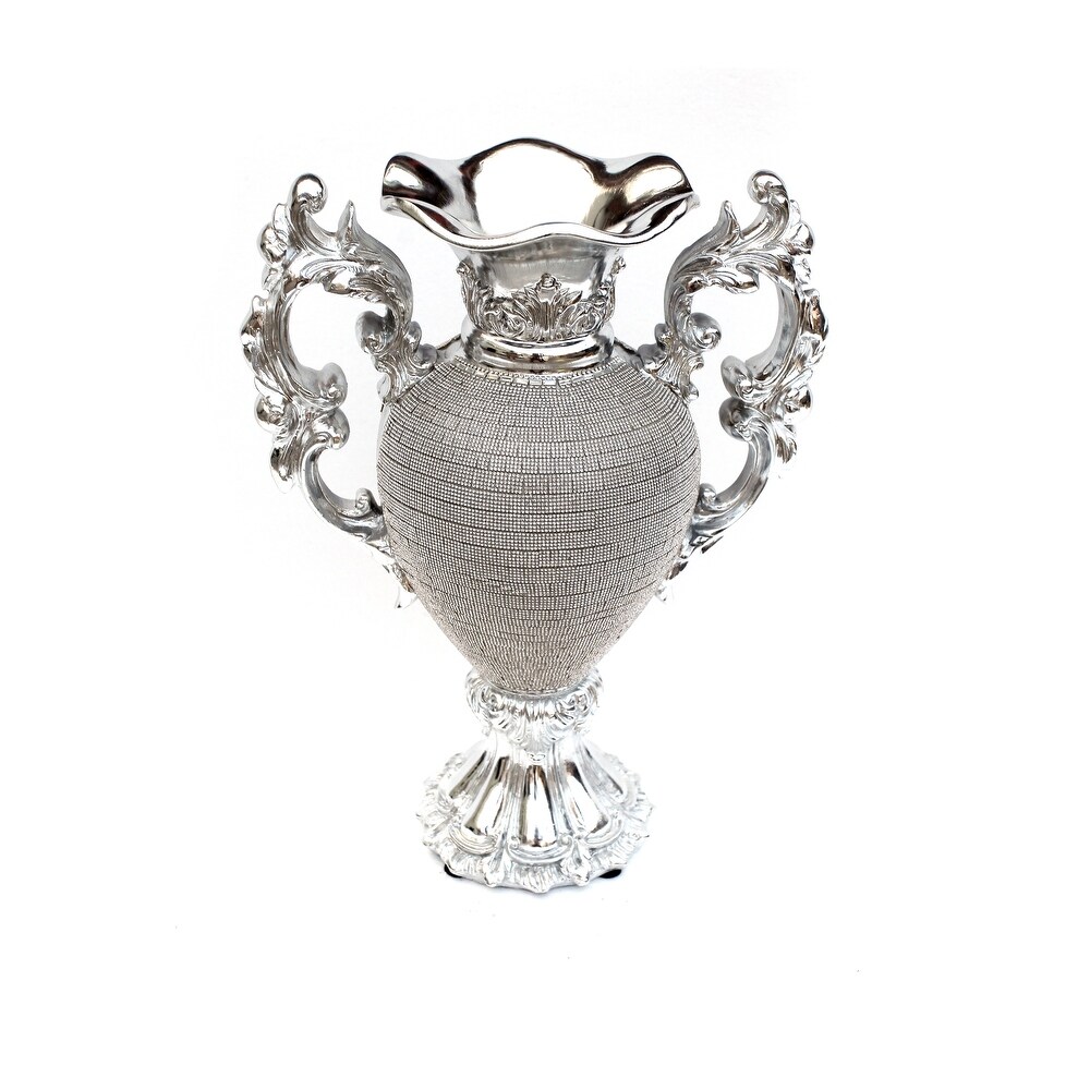 Ambrose Crystal Embellished Ceramic Vase