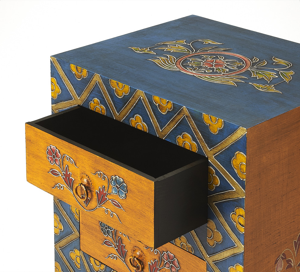 Dharma Hand Painted Accent Chest  1173290   Contemporary   Accent Chests And Cabinets   by Kolibri Decor  Houzz