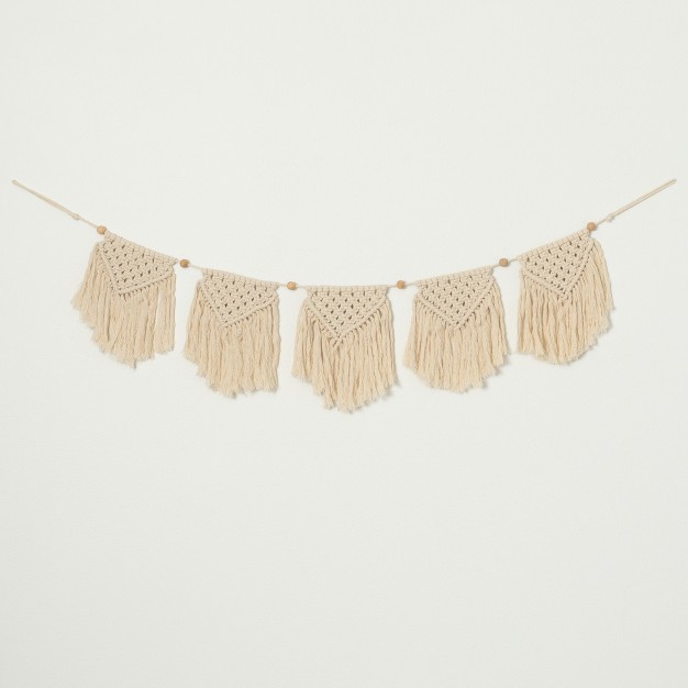 Woven Macrame Garland Multicolor 47 quot h