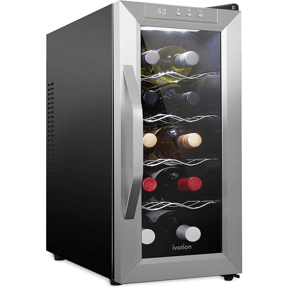 Schmecke Thermoelectric 10Bottle Free Standing Wine Cooler  Stainless Steel