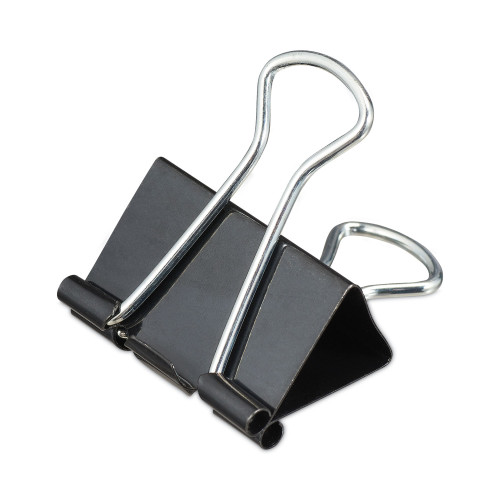 Universal Binder Clips， Medium， Black/Silver， 12/Box (10210)