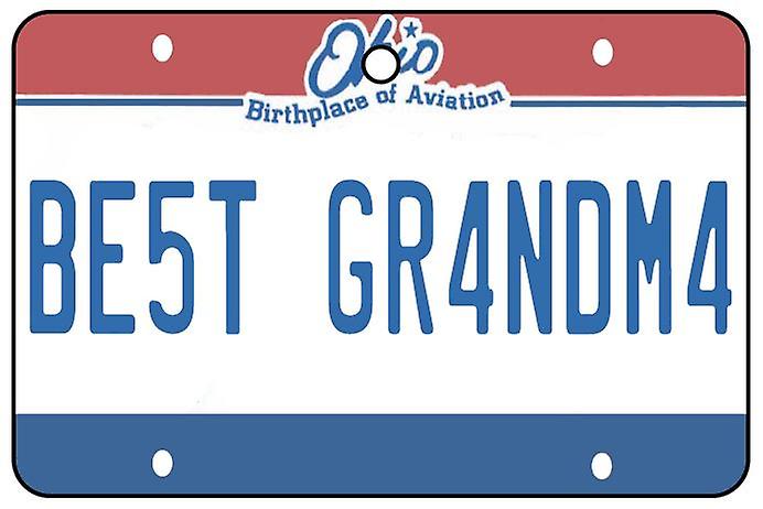 Ohio - Best Grandma License Plate Car Air Freshener