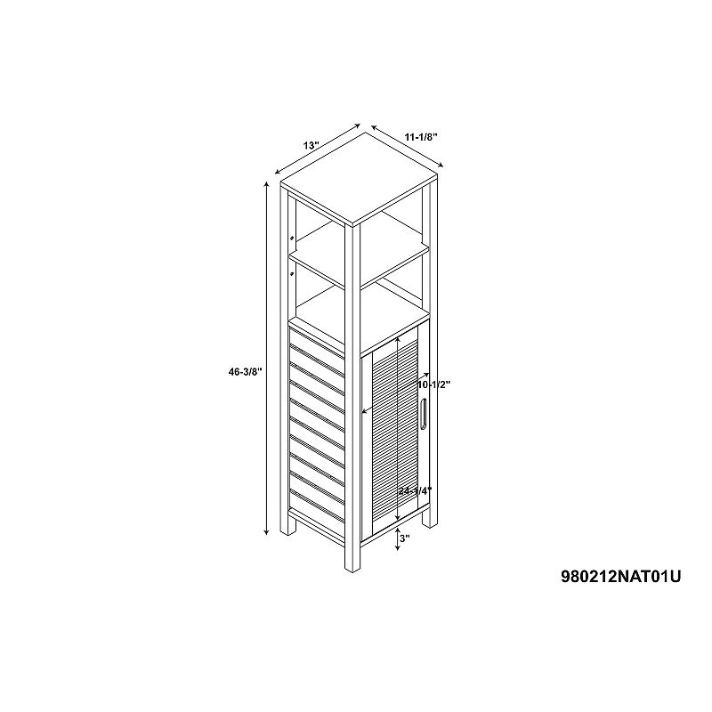 Linon Bracken Bamboo Storage Cabinet