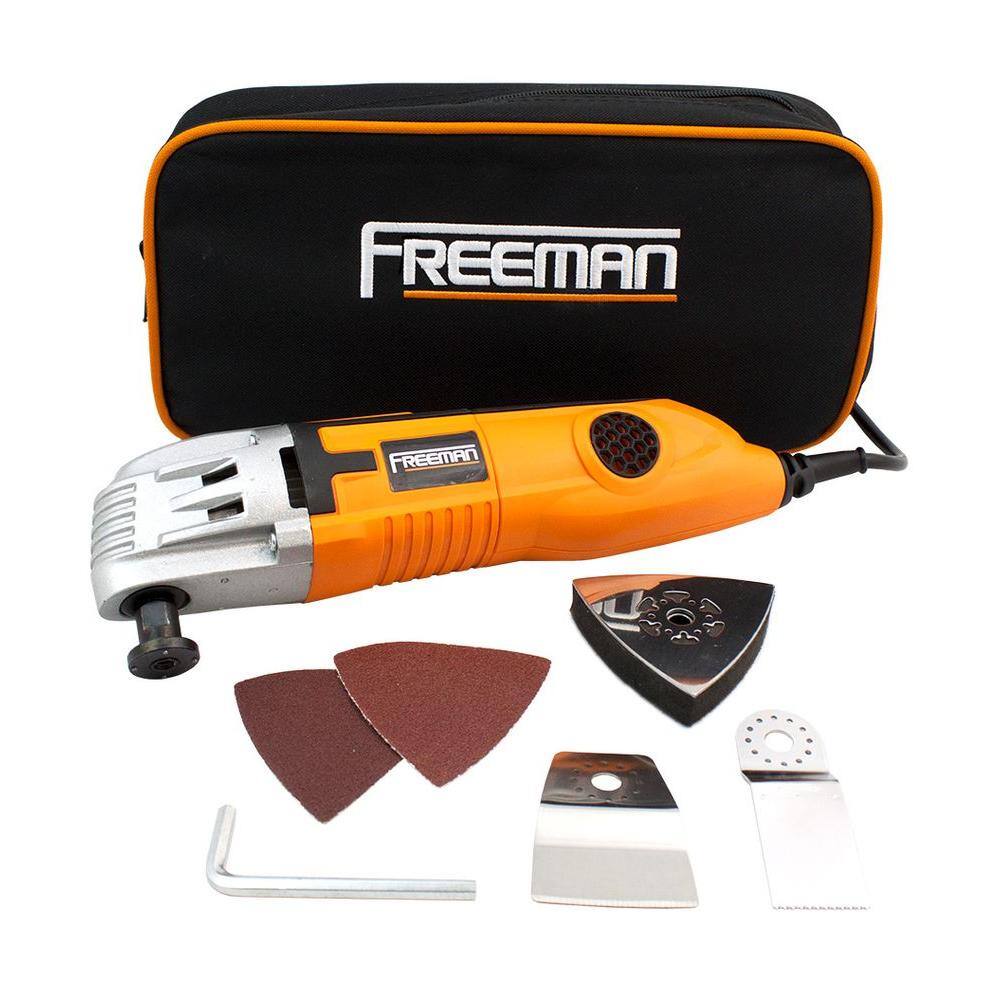 Freeman Lightweight Pneumatic 2-in-1 Flooring Nailer and Stapler and Oscillating Multi-Function Power Tool Combo Kit with Bags P50MTCK