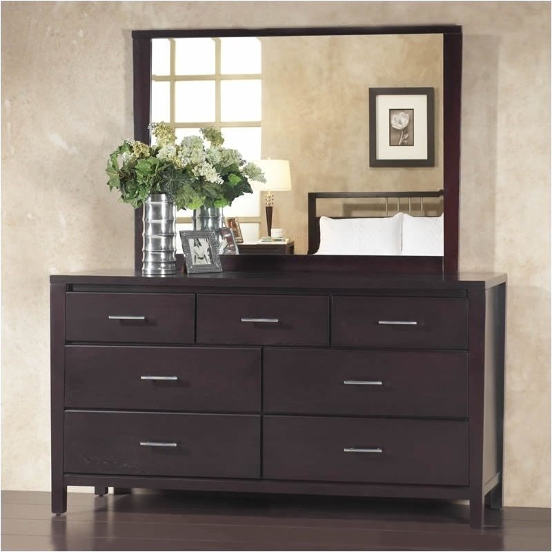 Bowery Hill 7 Drawer Double Dresser in Espresso