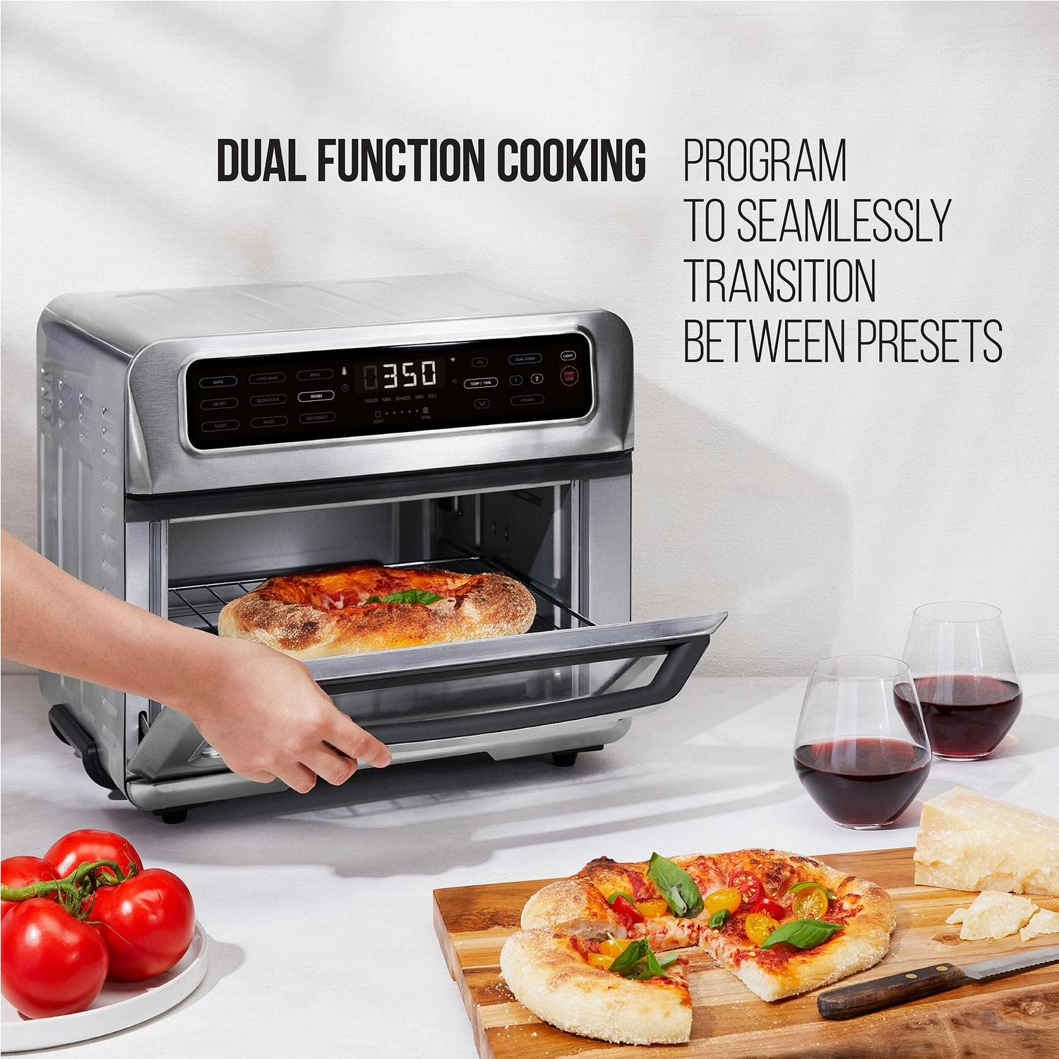 Chefman Toast-Air Dual-Function Air Fryer + Toaster Oven， Stainless Steel， 20 Liter