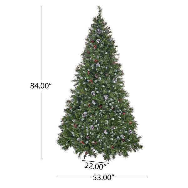 7foot Hinged Frosted Spruce Christmas Tree by Christopher Knight Home