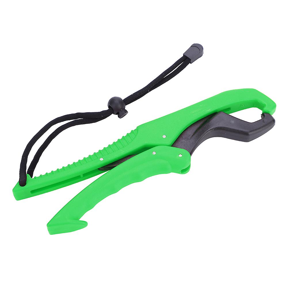 Fishing Gripper Gear Tool Abs Grip Tackle Holder Fish Clamp With Adjustable Rope (green， L)