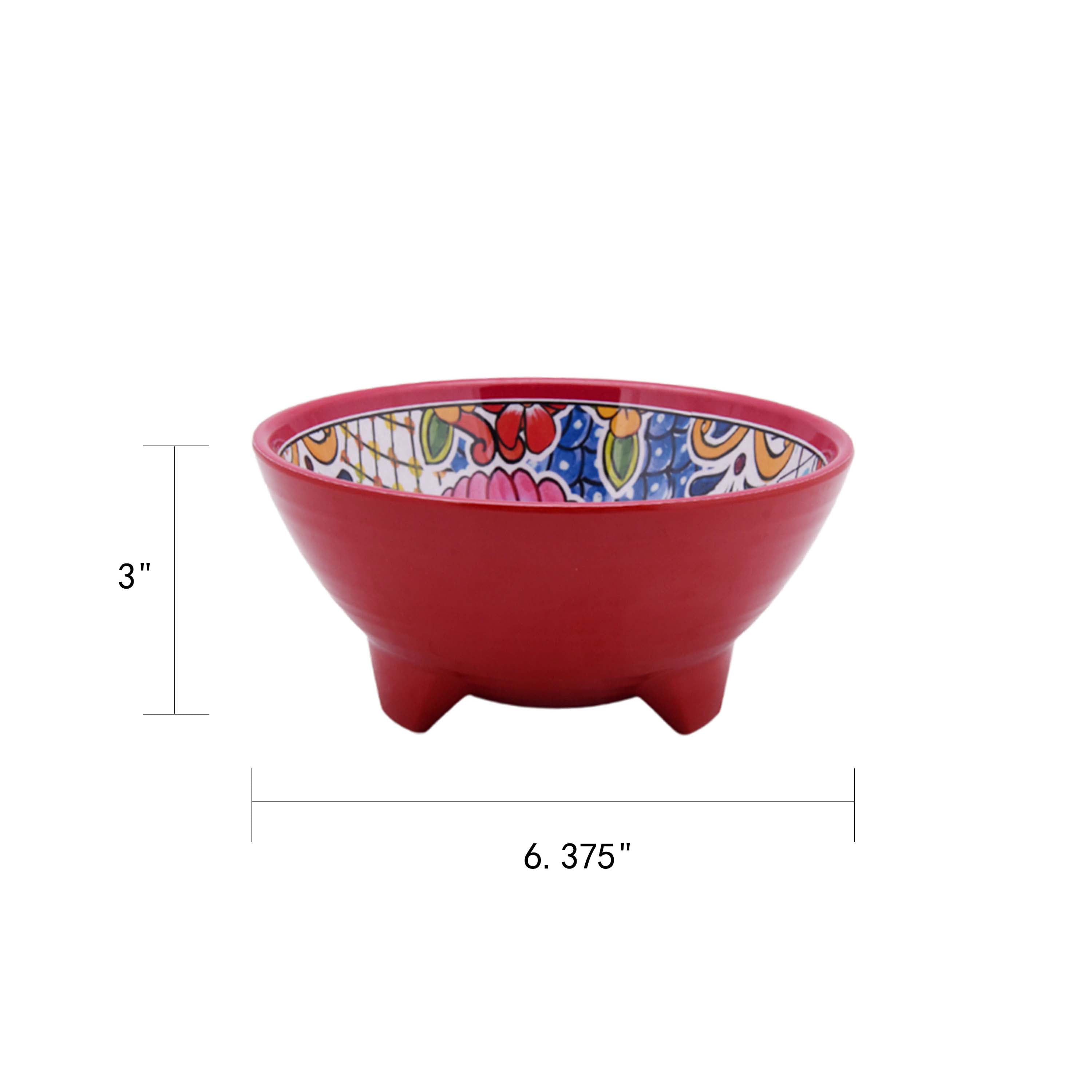 Prepara Taco Salsa Serveware Bowl， Red