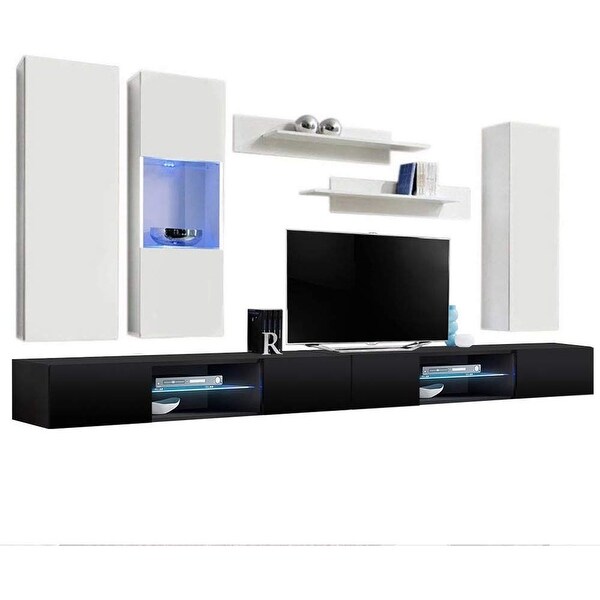 Fly EF5 33TV Wall Mounted Floating Modern Entertainment Center