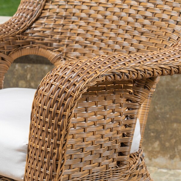 Sea Pines Outdoor Wicker Rocking Chair with Cushion