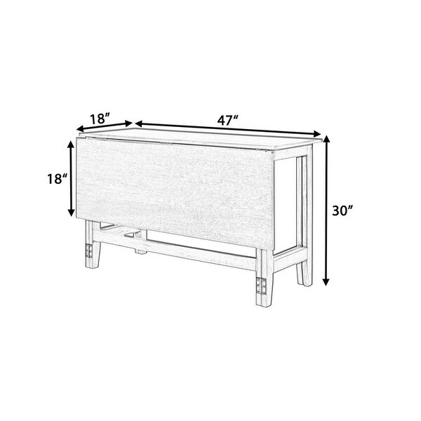 Wood Extendable Dining Table with Drop Leaf for Small Places