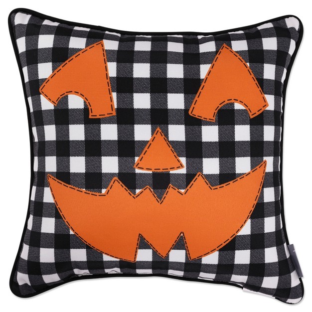 Square Throw Pillow Orange black Pillow Perfect