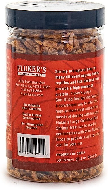 Fluker's Large Sun-Dried Red Shrimp Reptile Treat