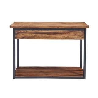 Alaterre Furniture Claremont 43 in. Dark Brown Rectangle Wood Console Table with 2-Drawers ANCM1074