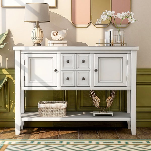 Cambridge Series Buffet Sideboard Console Table with Bottom Shelf