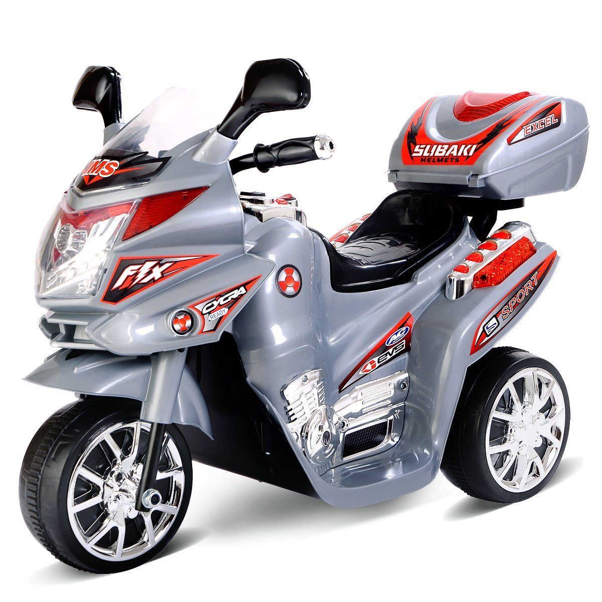 Ride On Motorcycle, 6V Battery Powered 3 Wheels Electric Bicycle