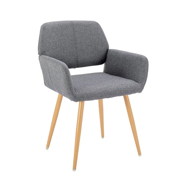 Modern Accent Chairs Fabric Upholstered with Metal Legs