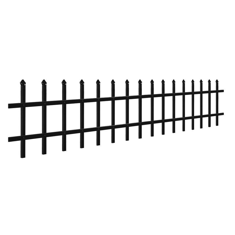 Mainstreet Aluminum Fence 34 in. x 1.5 ft. x 6 ft. Black Aluminum Fence Puppy Guard Add-On Panel 77331993