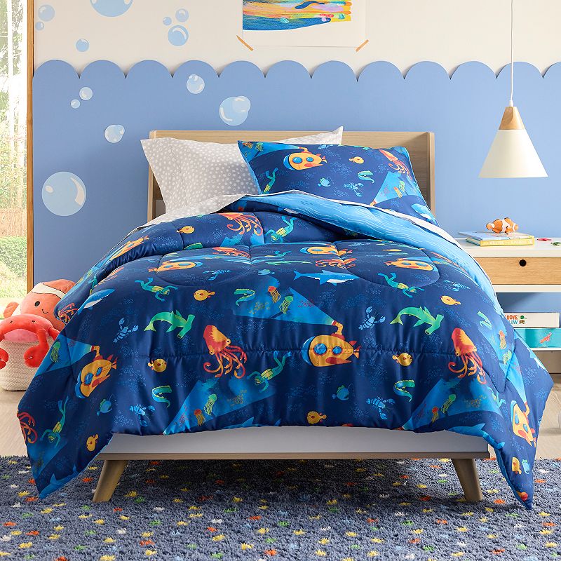 The Big One Kids? Sonny Deep Sea Reversible Comforter Set with Shams