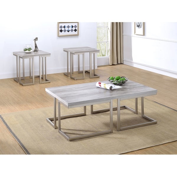 Dexter Modern End Table with Metal Base by Greyson Living