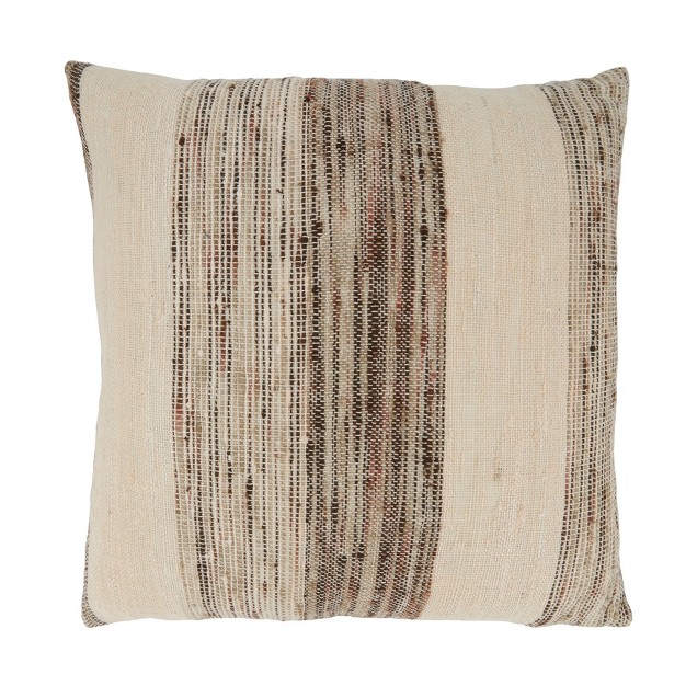 Saro Lifestyle Saro Lifestyle Cotton Throw Pillow Cover With Banded Design