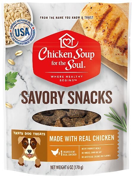 Chicken Soup for the Soul Savory Snacks Chicken Dog Treats， 6-oz bag