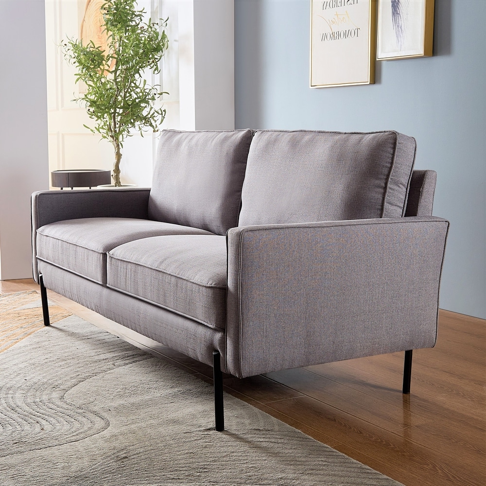 Atley Square Arm Modern Linen Sofa