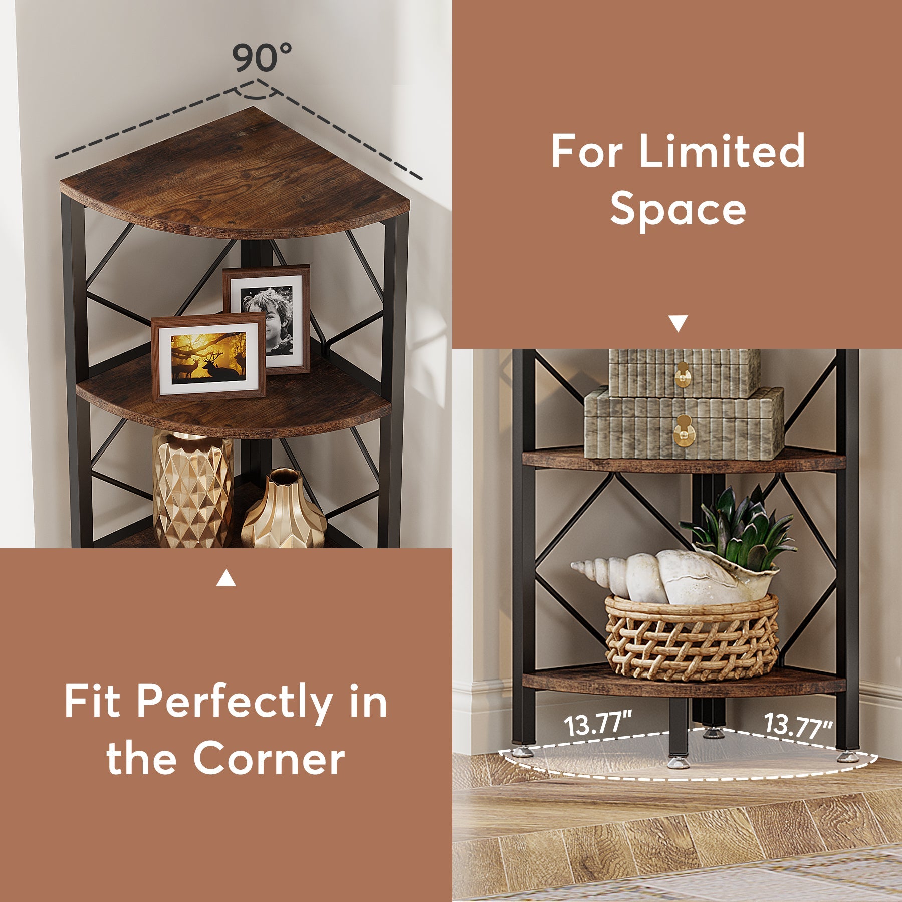 7-Tier Corner Shelf, 78.7