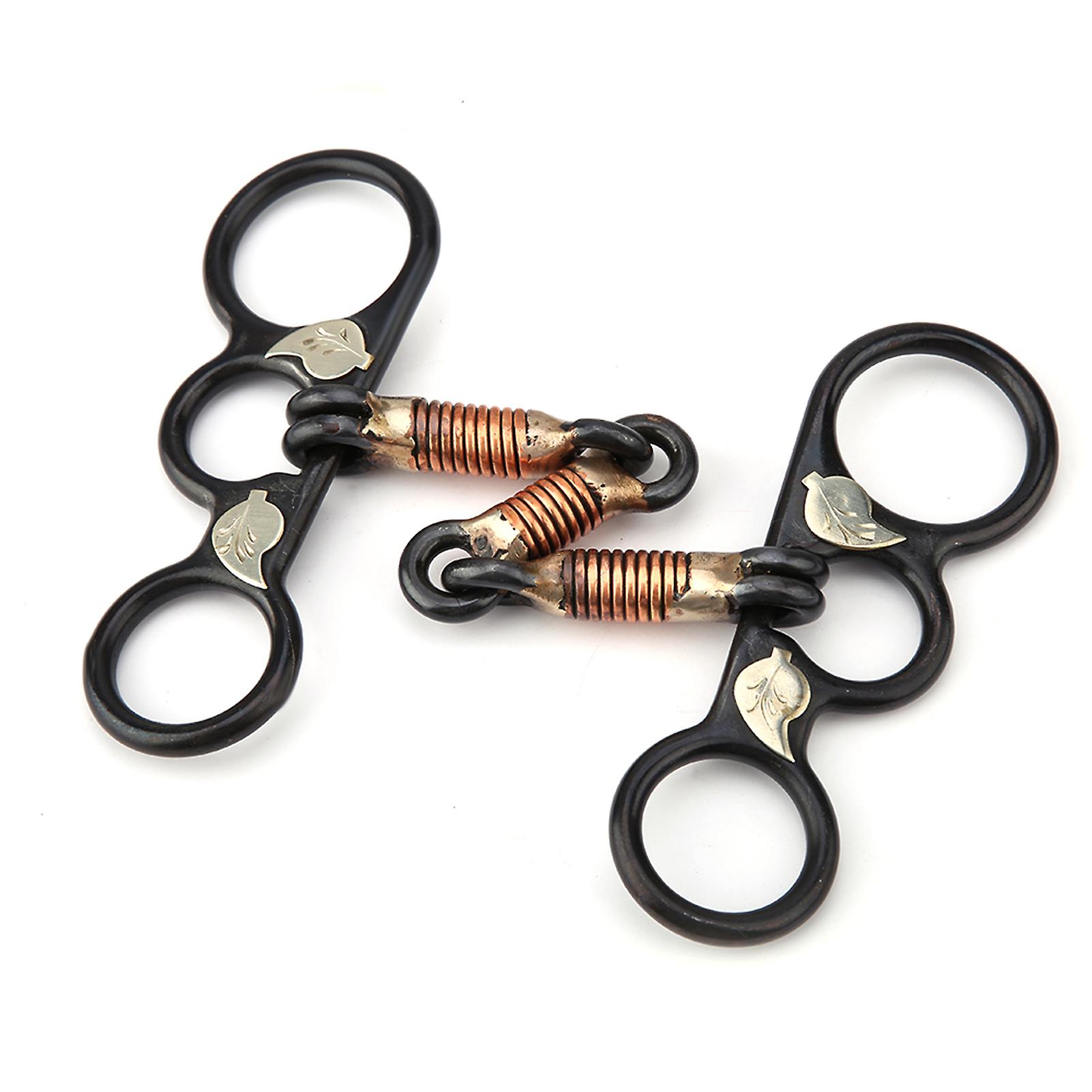 Horse Chew Black Stainless Steel Training Bit Copper Wire Wrapped Month